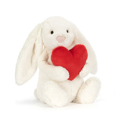 Bashful Red Love Heart Bunny [Y4VT9]