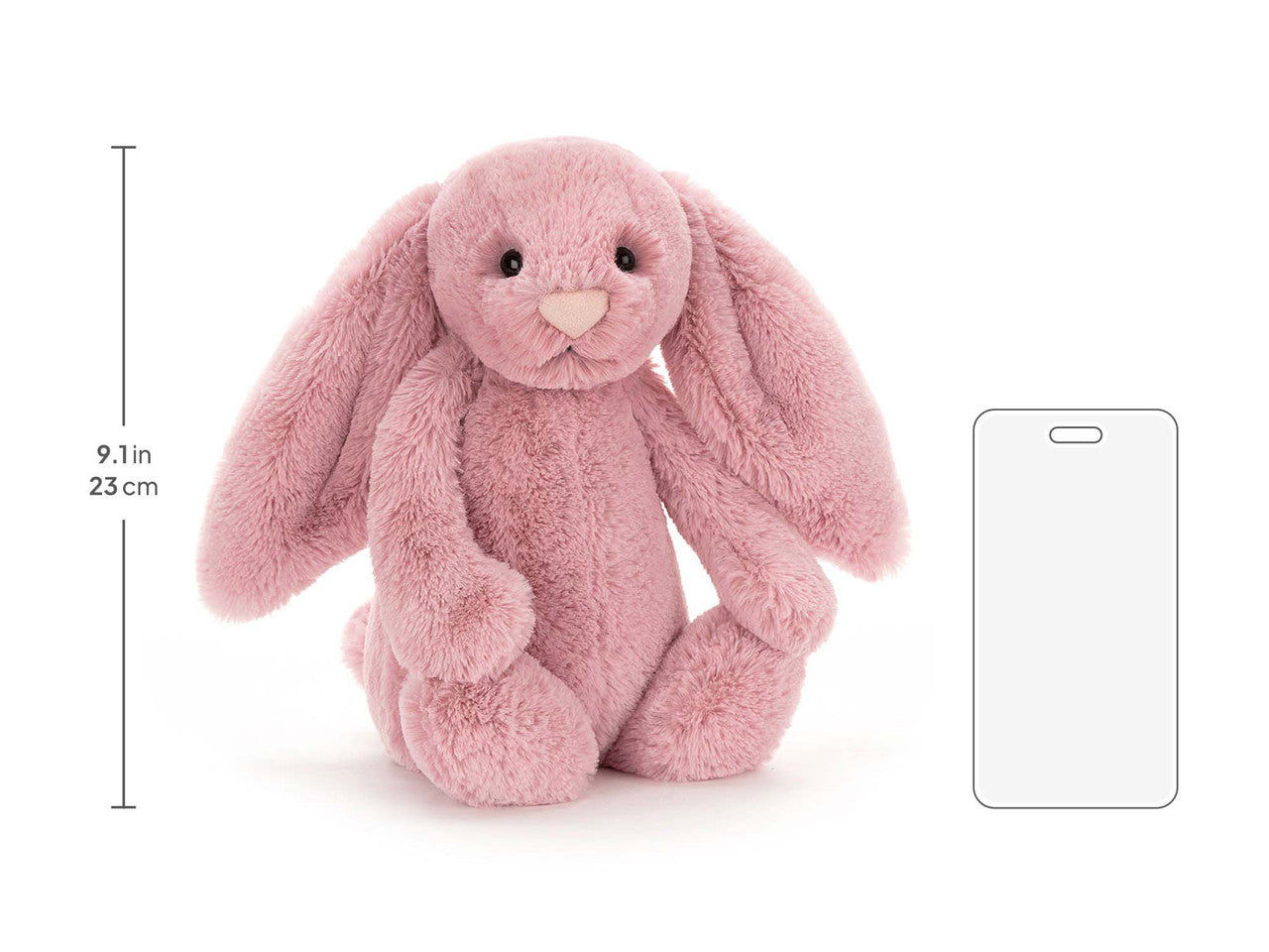 Bashful Tulip Pink Bunny Medium, size chart