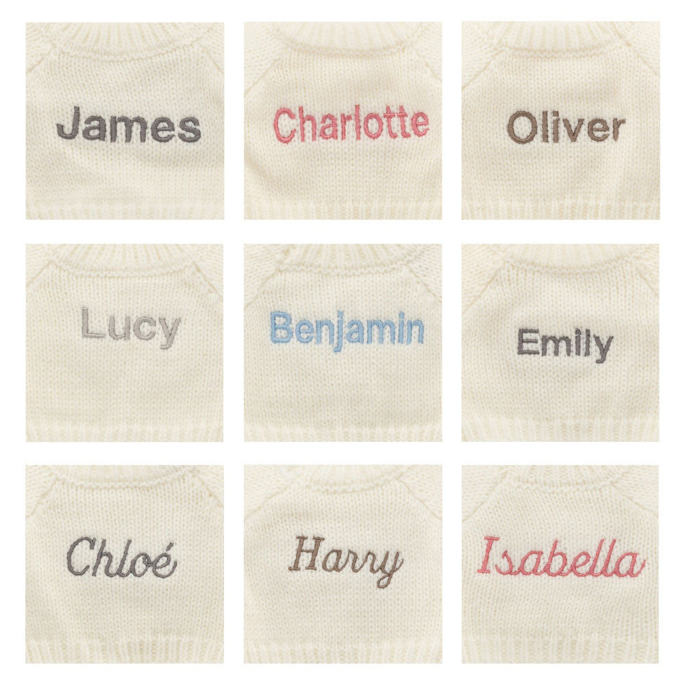 Bashful Black & Cream Puppy with Personalised Cream Jumper, Main View