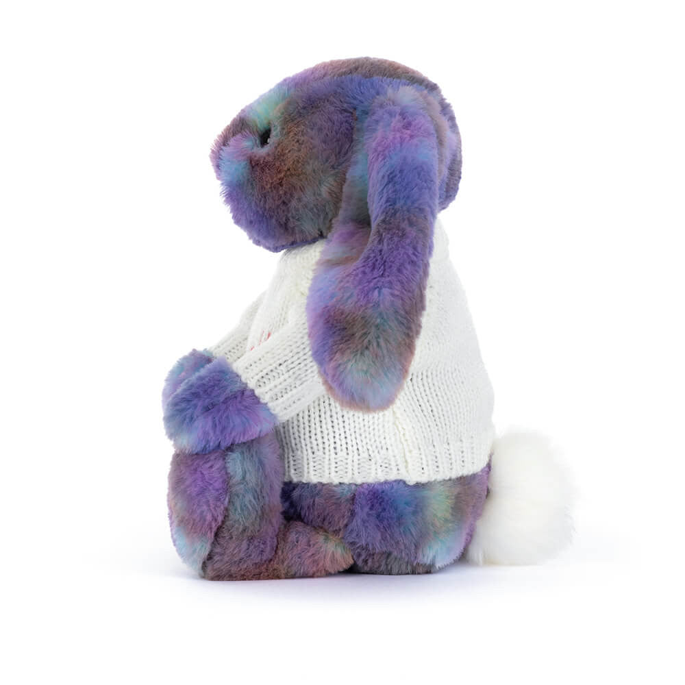 Zodihop Luxe Bunny with Personalised Cream Jumper, View 2