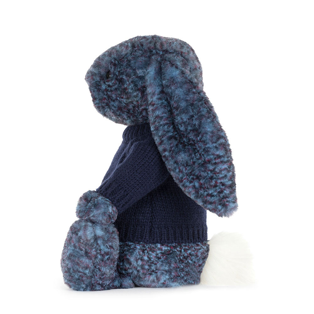 Hopscone Luxe Bunny with Personalised Navy Jumper, View 2