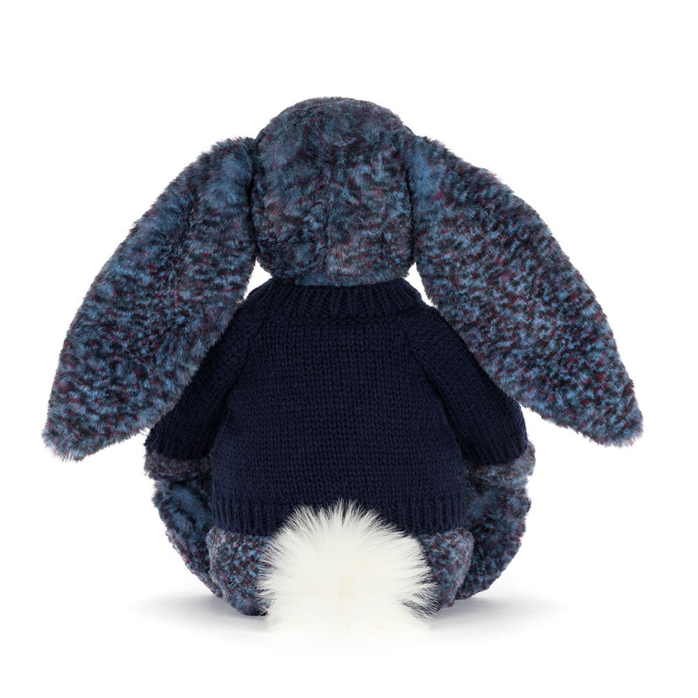 Hopscone Luxe Bunny with Personalised Navy Jumper, View 3