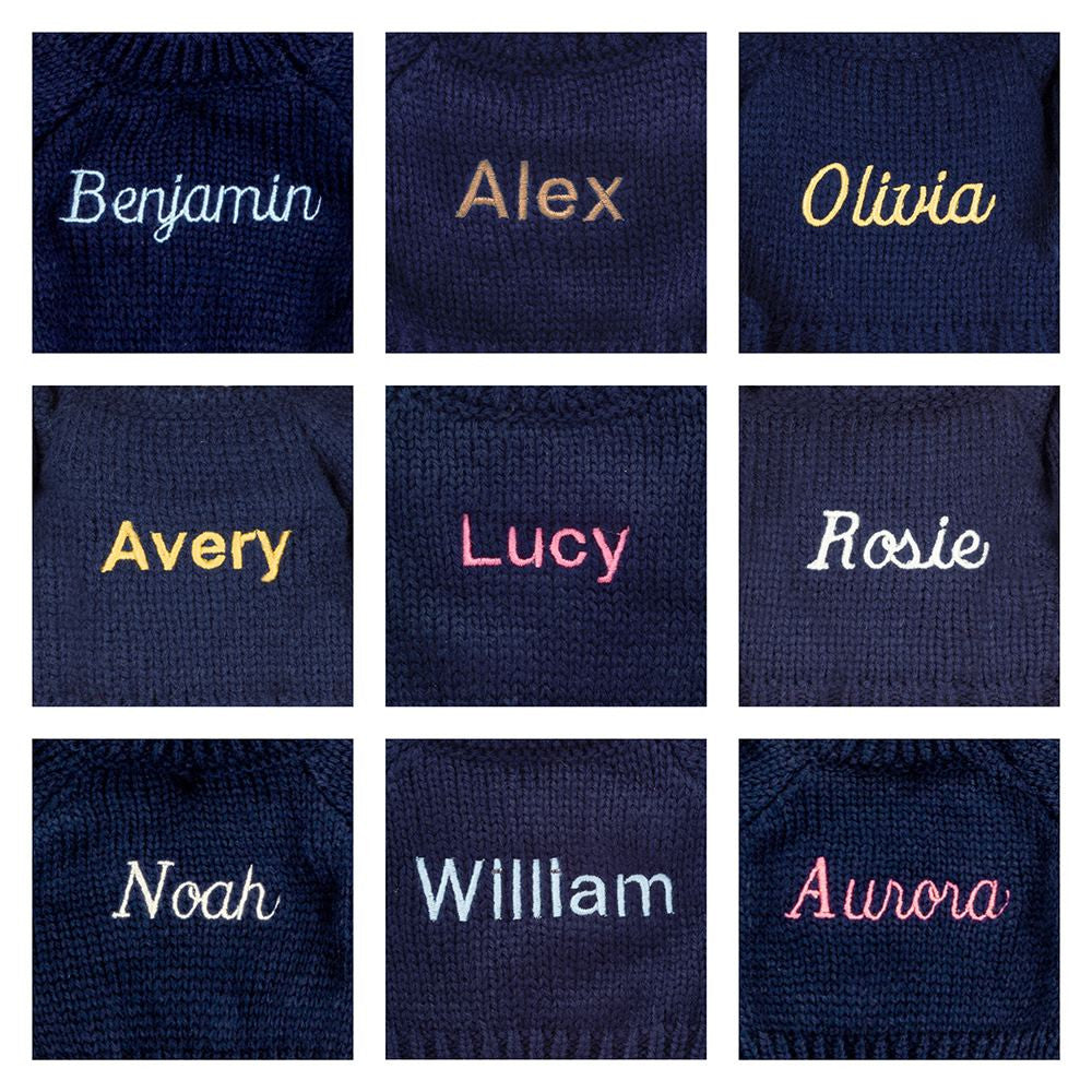 Blossom Beige Bunny 'Petal' with Personalised Navy Jumper, View 1