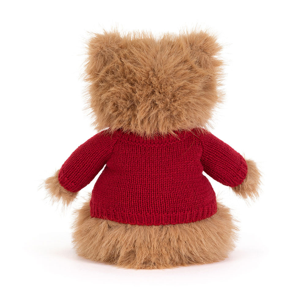 Bartholomew Bear Bouffant with Personalised Red Jumper, View 3