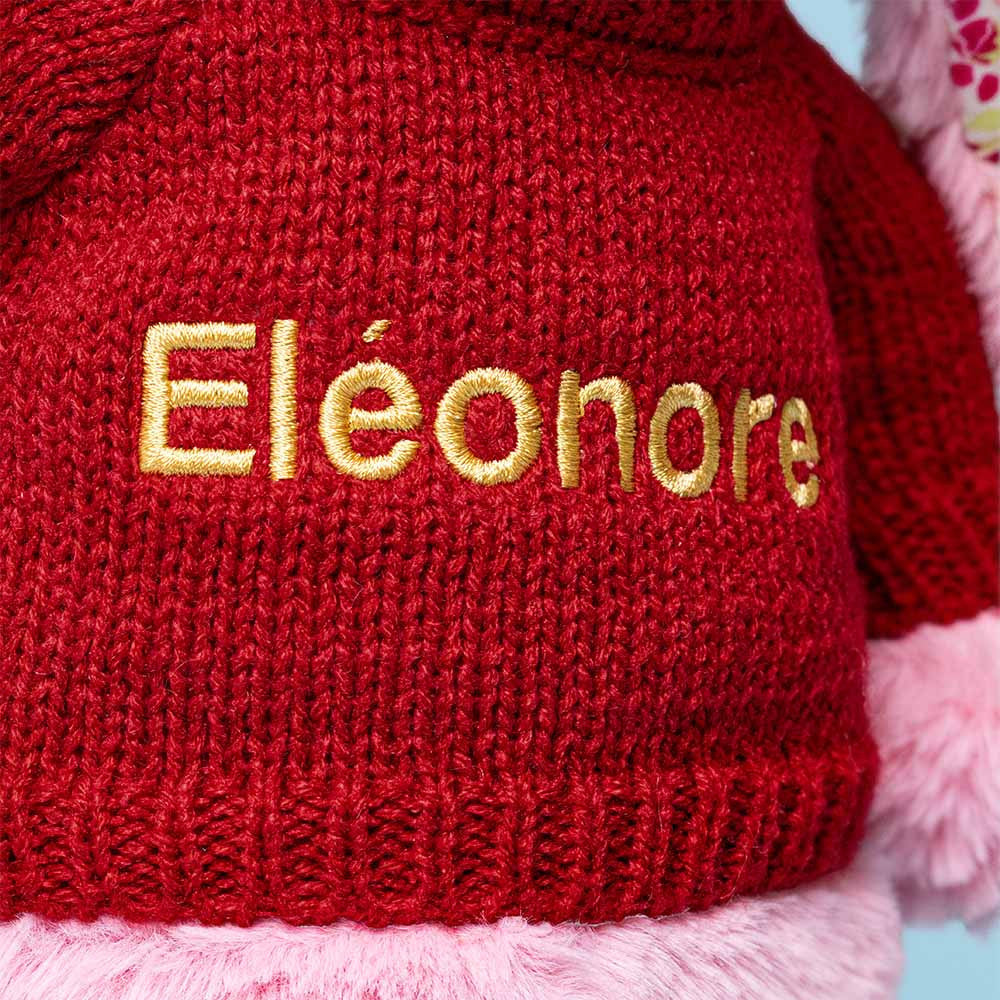 Blushkin Blossom Luxe Bunny with Personalised Red Jumper, View 1