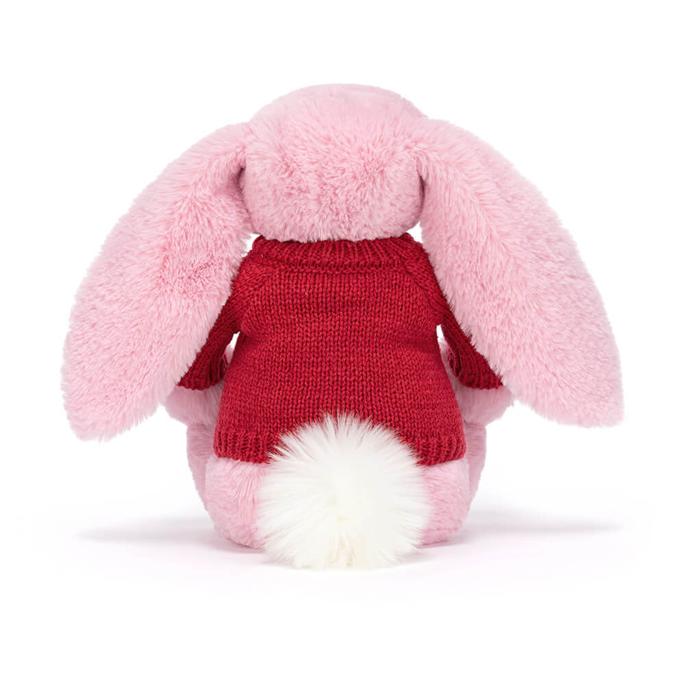Blushkin Blossom Luxe Bunny with Personalised Red Jumper, View 3