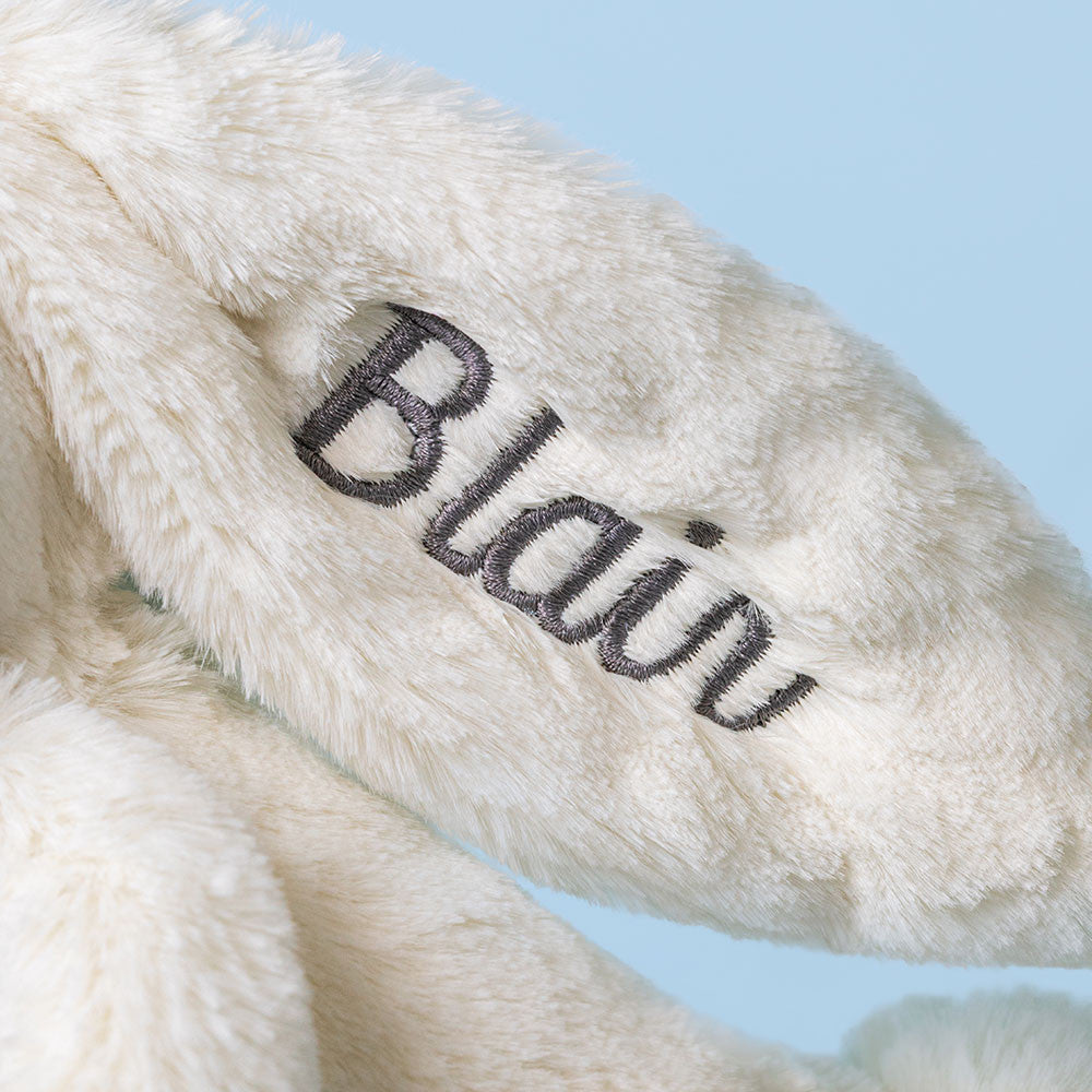 Personalised Cream Bunny with Plant, View 1