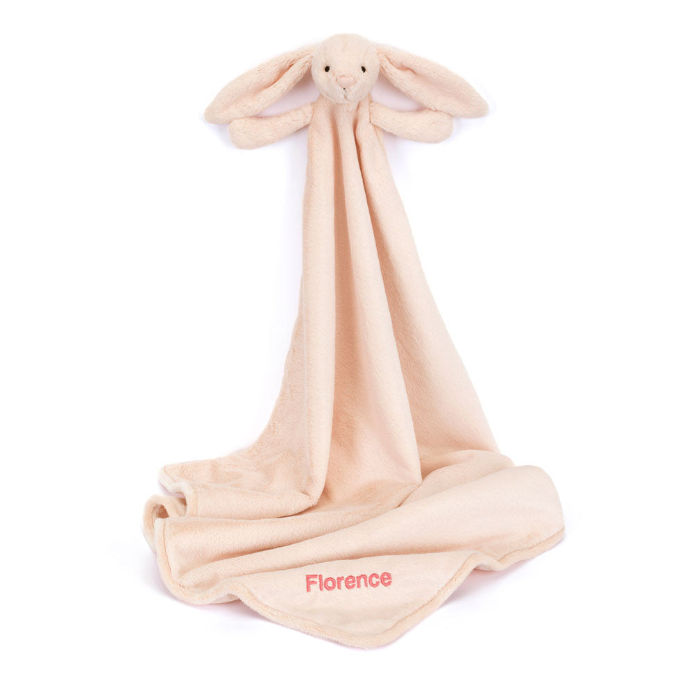Personalised Bashful Blush Bunny Blankie, Main View