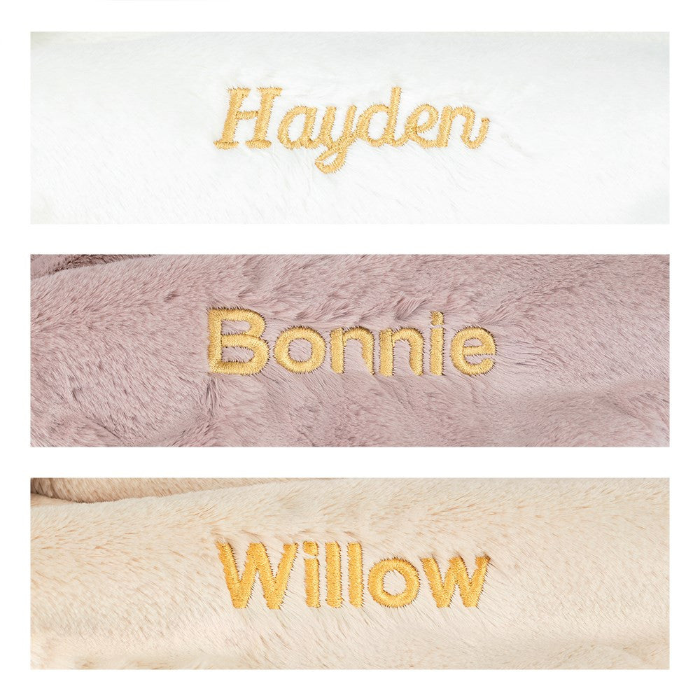 Personalised Bashful Luxe Bunny Luna Blankie, View 4